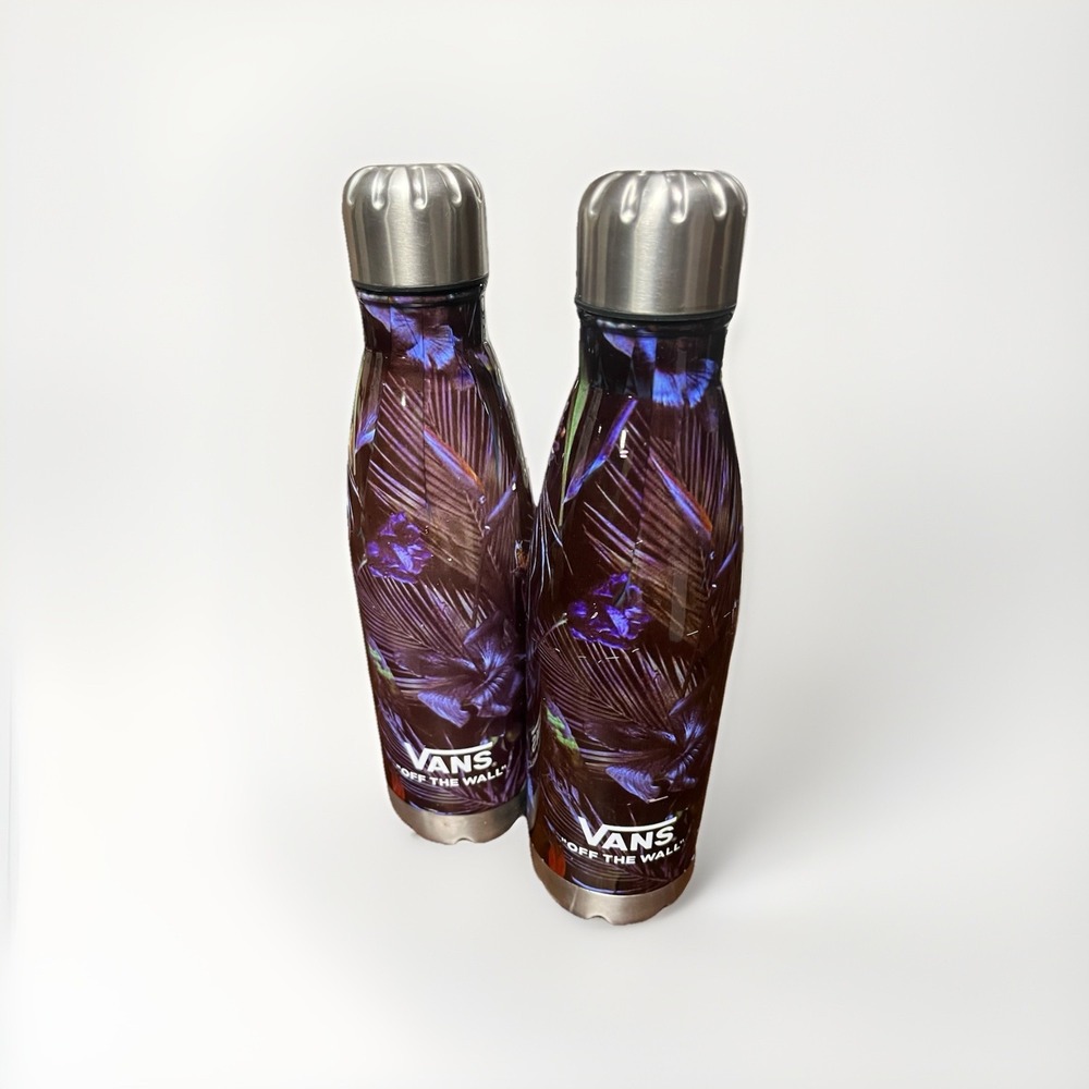 Vans "Off the Wall" Stainless Steel Insulated Water Bottles 17oz Limited Ed. TWO